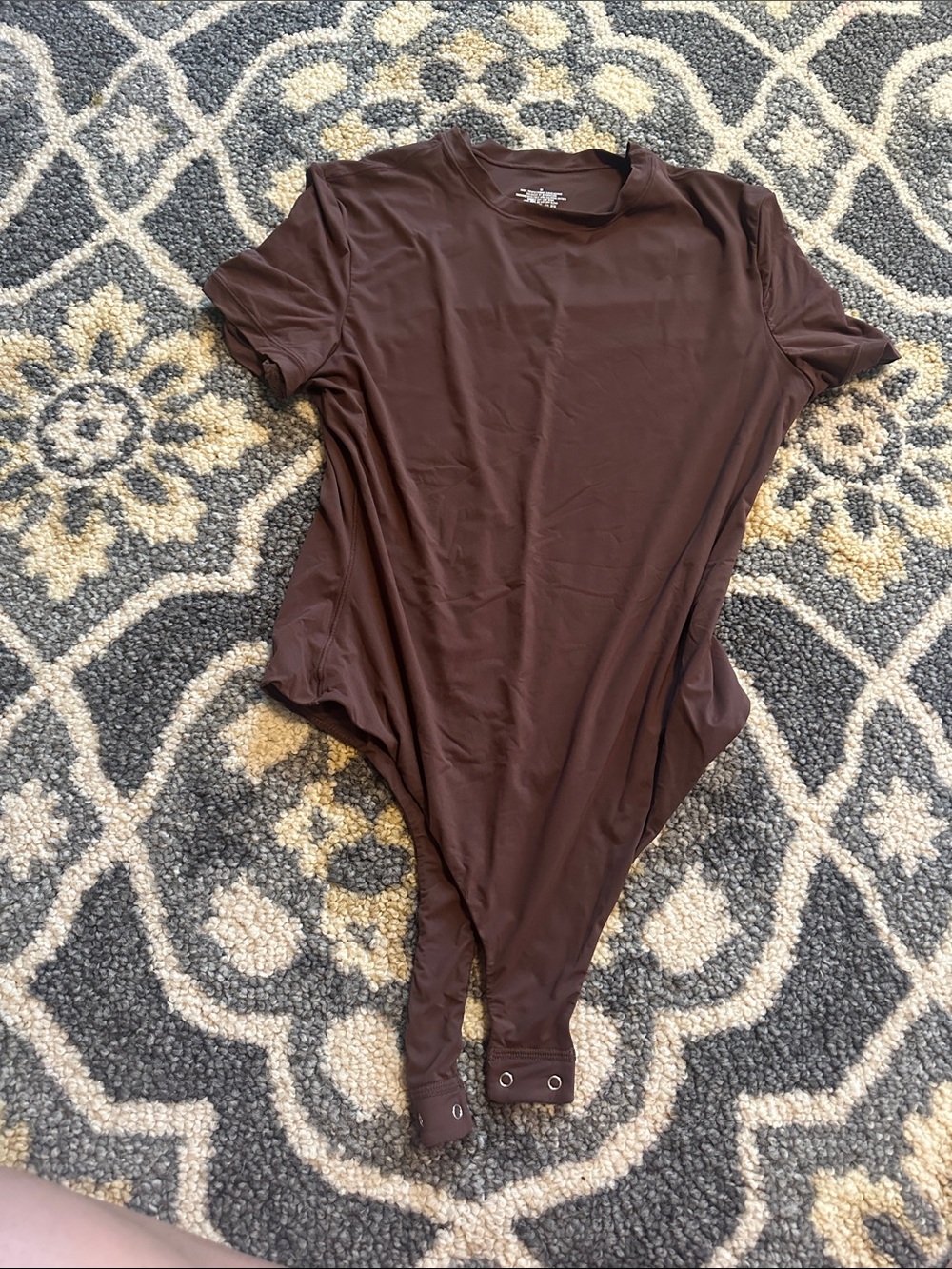Brown Snap-Closure Bodysuit